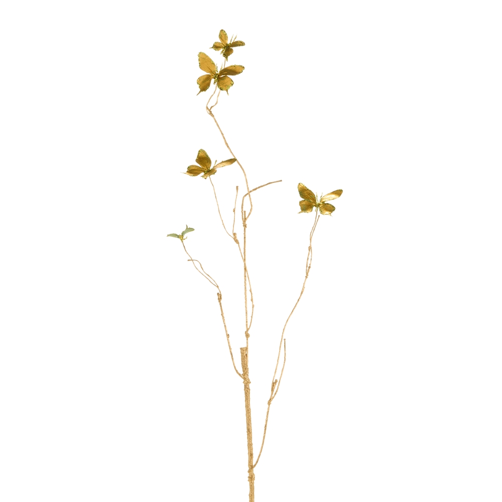 RAZ Imports 39.5" Green Metallic Butterfly Branch