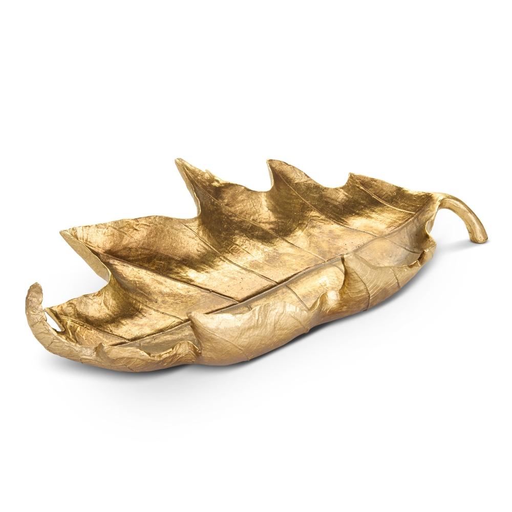 RAZ Imports 4.25" Gold Leaf Tray