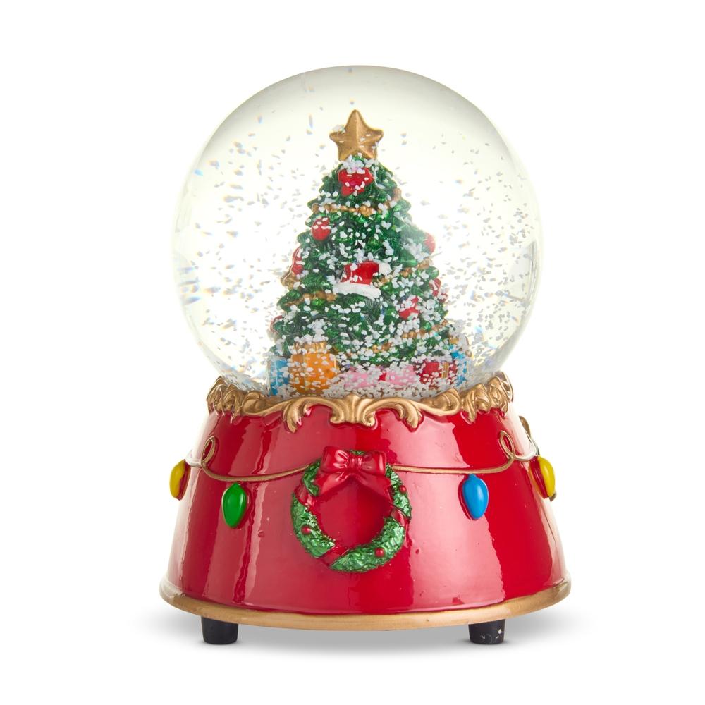 RAZ Imports 4.5" Animated Musical Tree Snow Globe