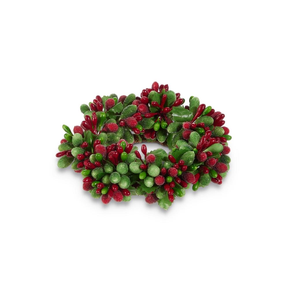 RAZ Imports 4.5" Beaded Berry Candle Ring