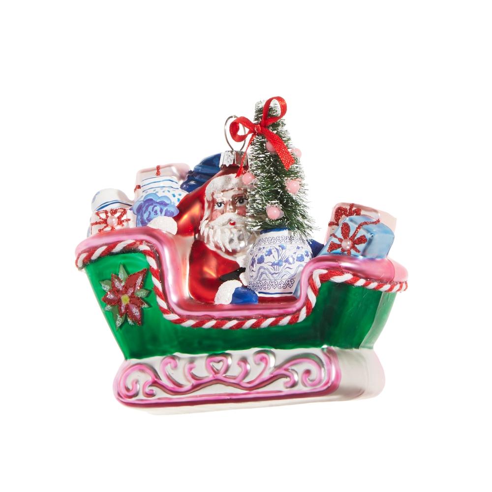 RAZ Imports 4.5" Chinoiserie Sleigh Ride Ornament