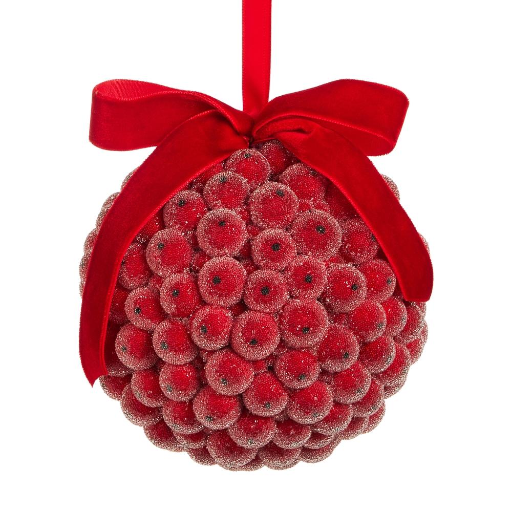 RAZ Imports 4.5" Iced Berry Ball Ornament