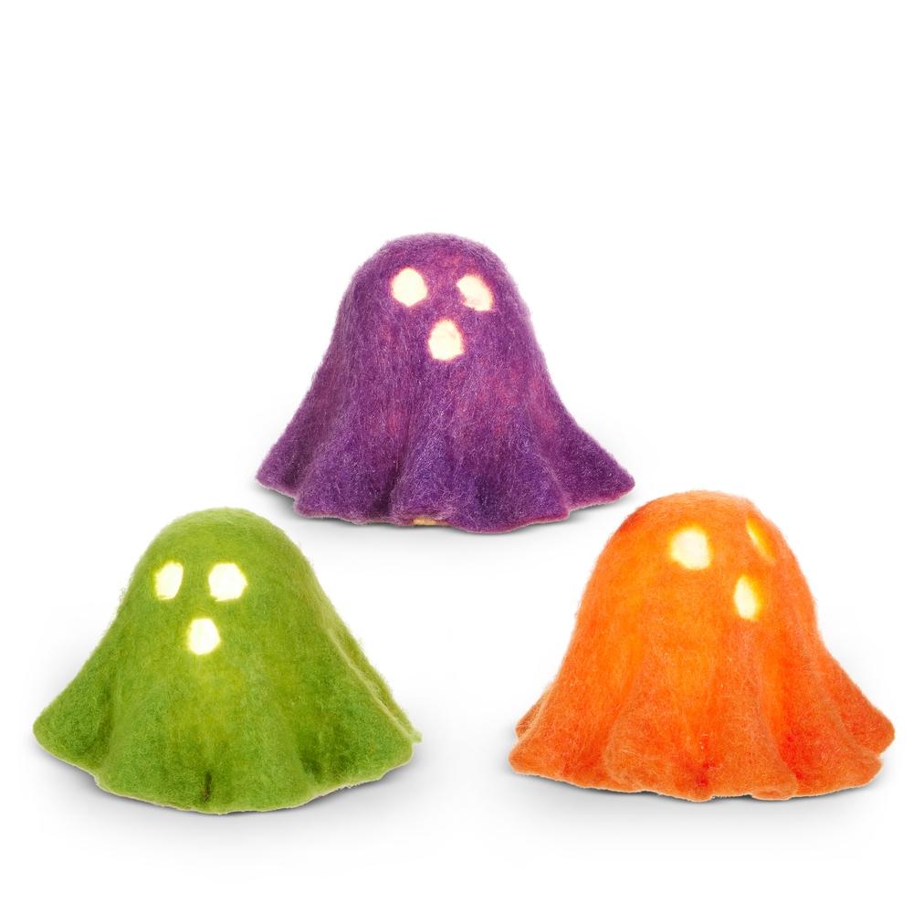 RAZ Imports 4.5" Lighted Felt Ghost