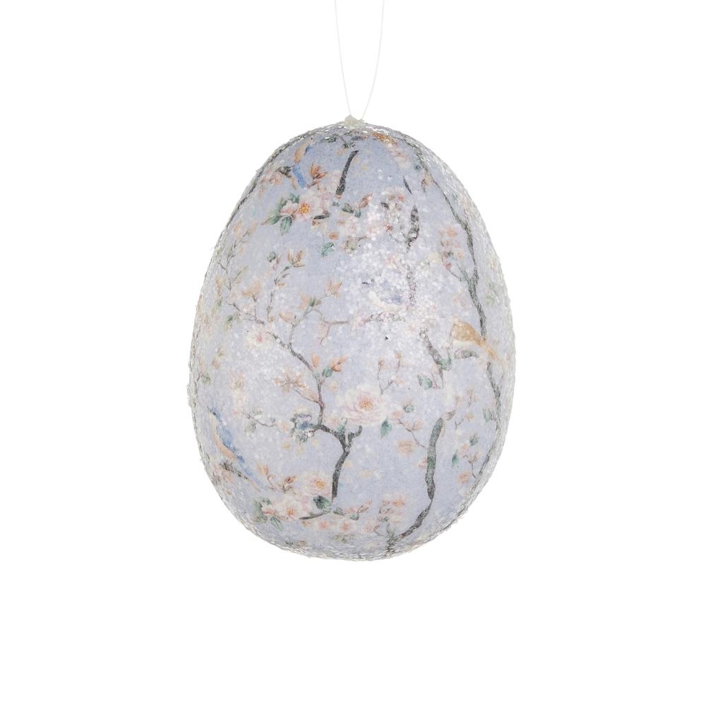 RAZ Imports 4.5" Patterned Sugared Egg Ornament