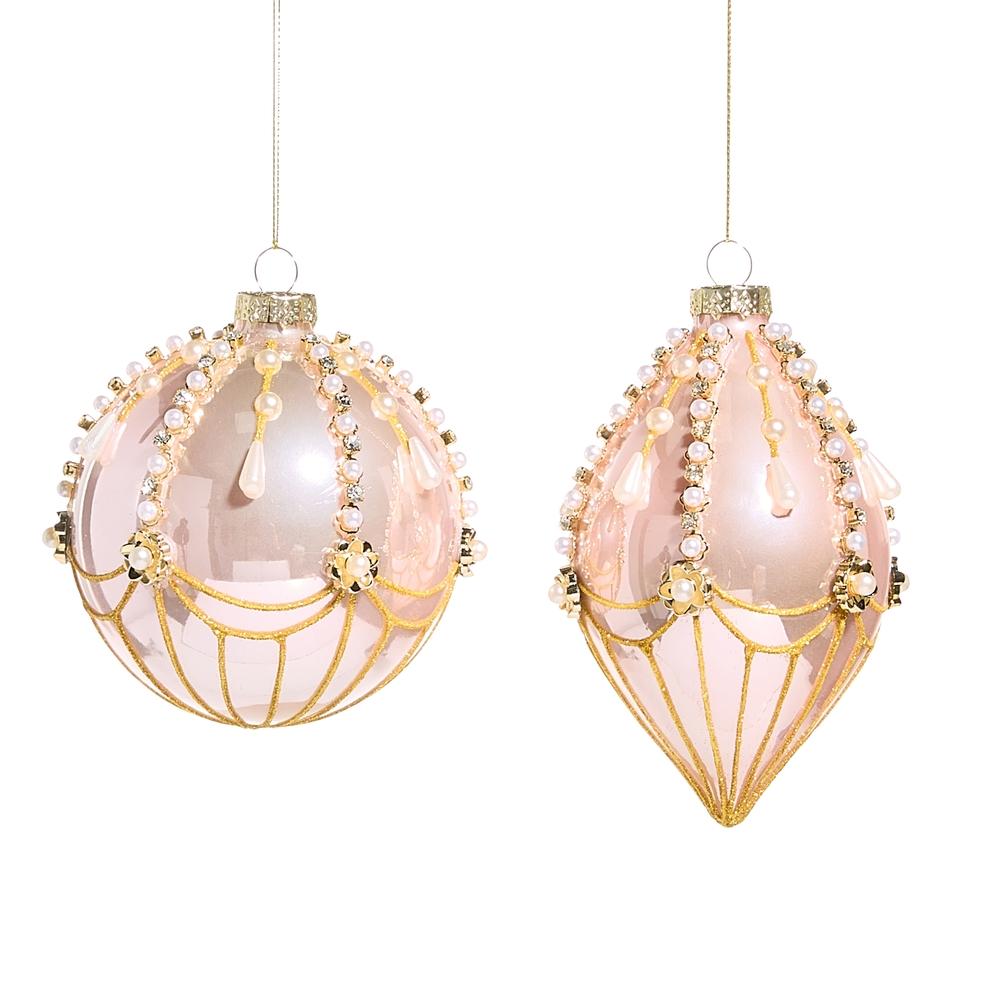 RAZ Imports 4.5" Pink and Pearl Fairground Ornament