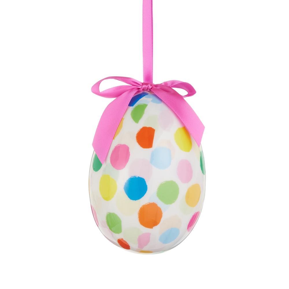 RAZ Imports 4.5" Polka Dot Confetti Egg Ornament