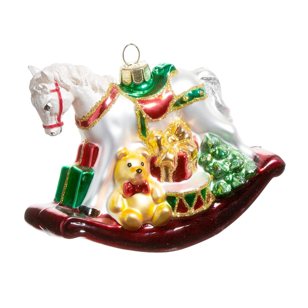 RAZ Imports 4.5" Rocking Horse Ornament