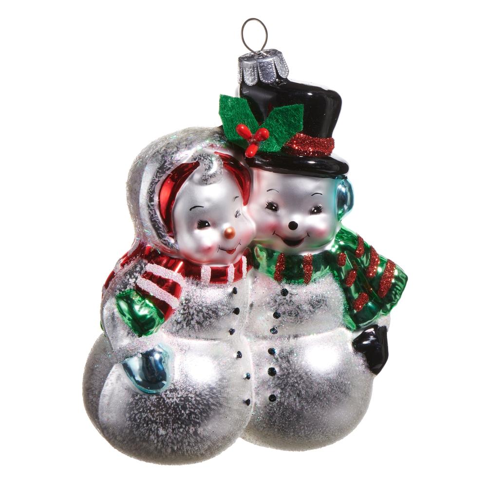 RAZ Imports 4.5" Snow Couple Ornament