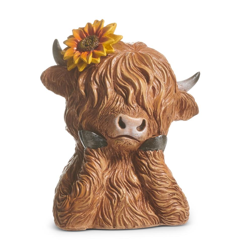 RAZ Imports 4.5" Sunflower Highland Cow