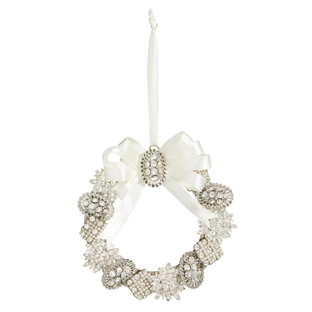 RAZ Imports 4.5" Vintage Brooch Wreath Ornament