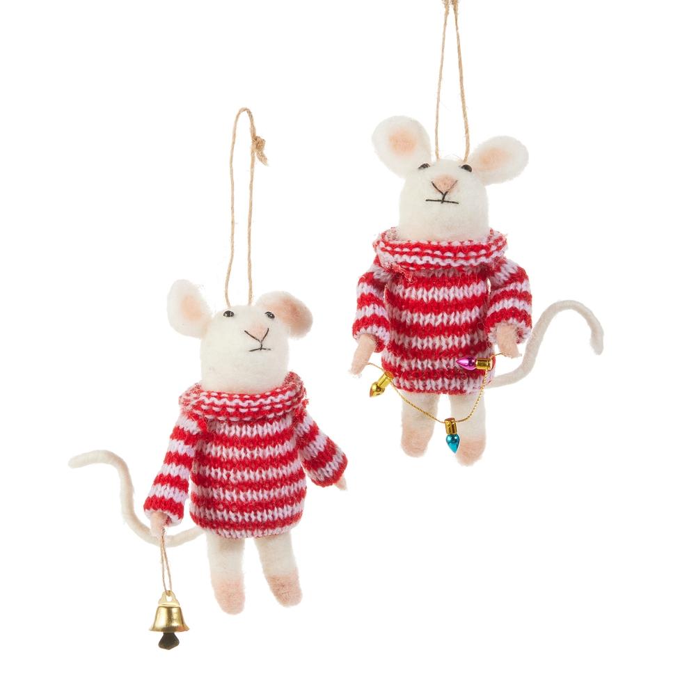 RAZ Imports 4.75" Dressed Mouse Ornament