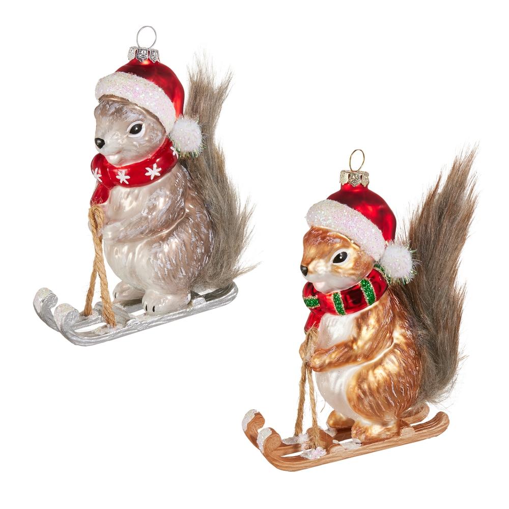 RAZ Imports 4.75" Skiing Squirrel Ornament