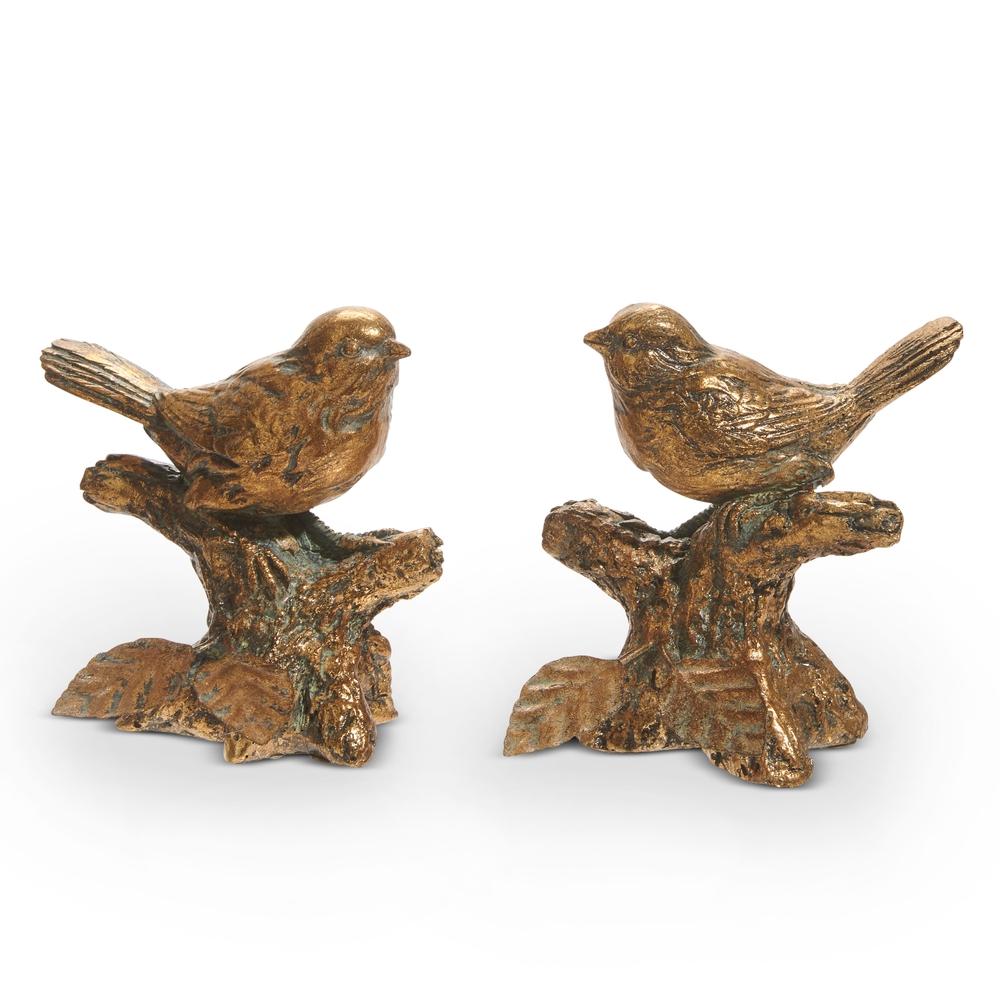 RAZ Imports 4" Antique Gold Bird on Branch