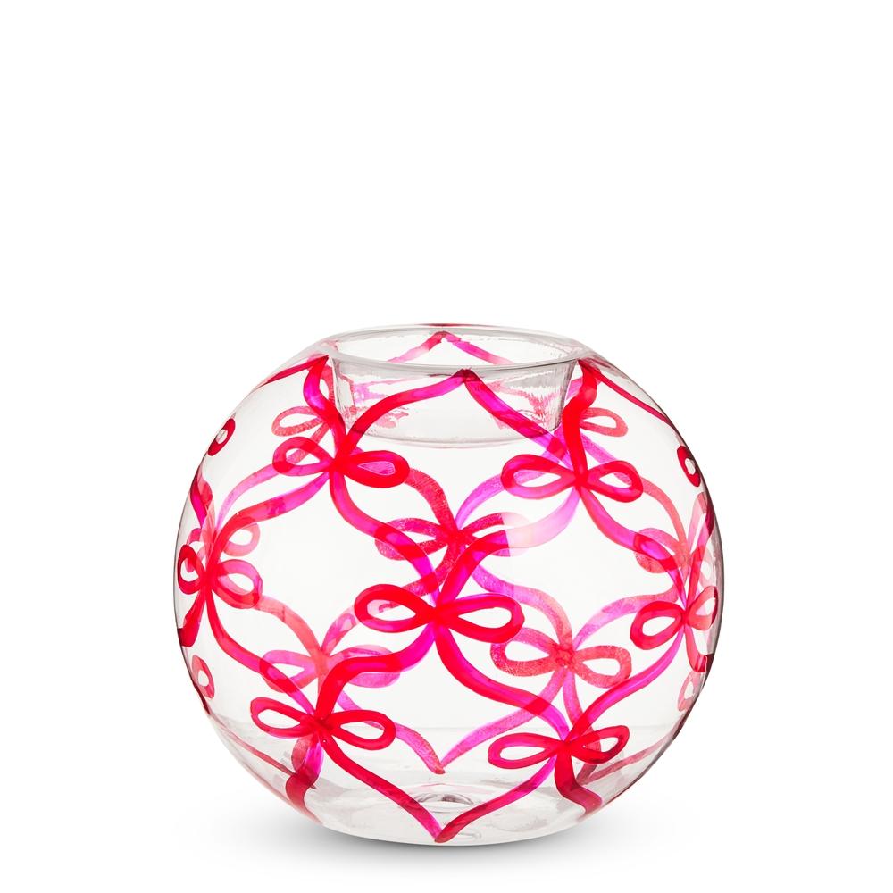 RAZ Imports 4" Bow Ball Tealight Holder