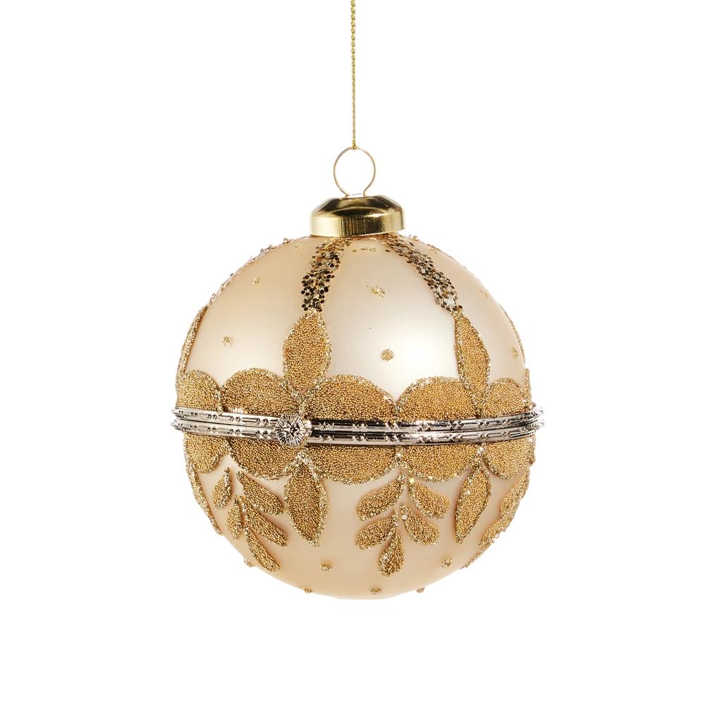 RAZ Imports 4" Champagne Gold Jewelry Box Ornament