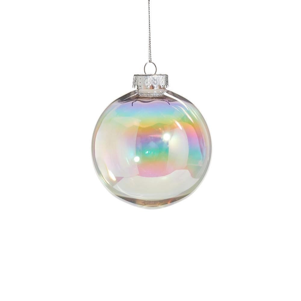 RAZ Imports 4" Clear Seamless Iridescent Ball