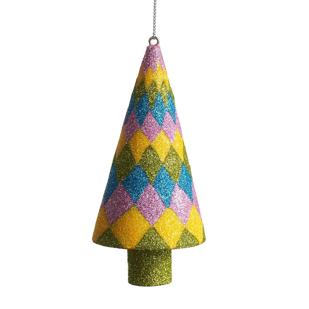 RAZ Imports 4" Glitter Pattern Tree Ornament