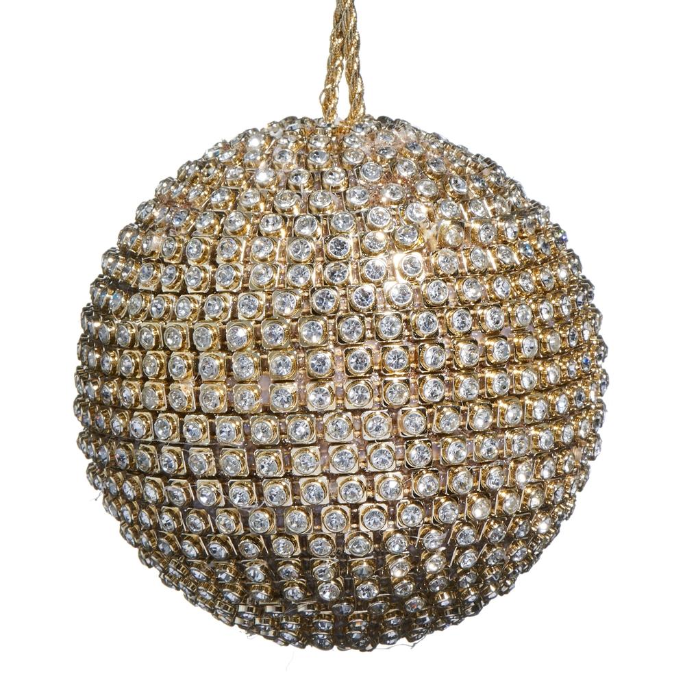 RAZ Imports 4" Gold Jeweled Ball Ornament