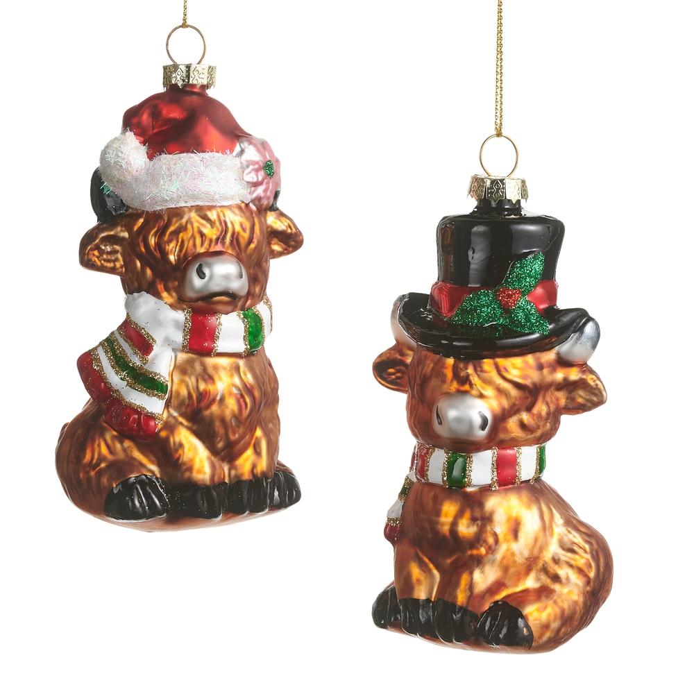 RAZ Imports 4" Highland Cow Ornament
