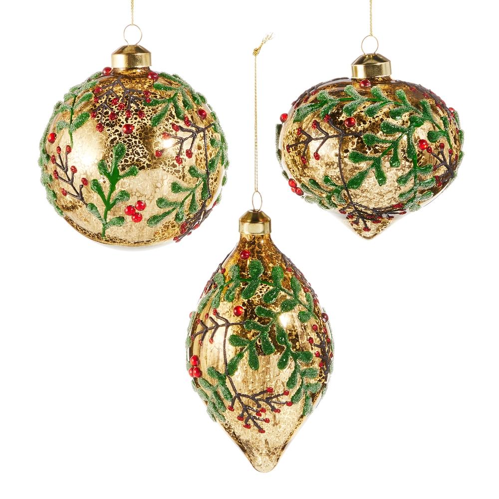 RAZ Imports 4" Holly Berry Ornament