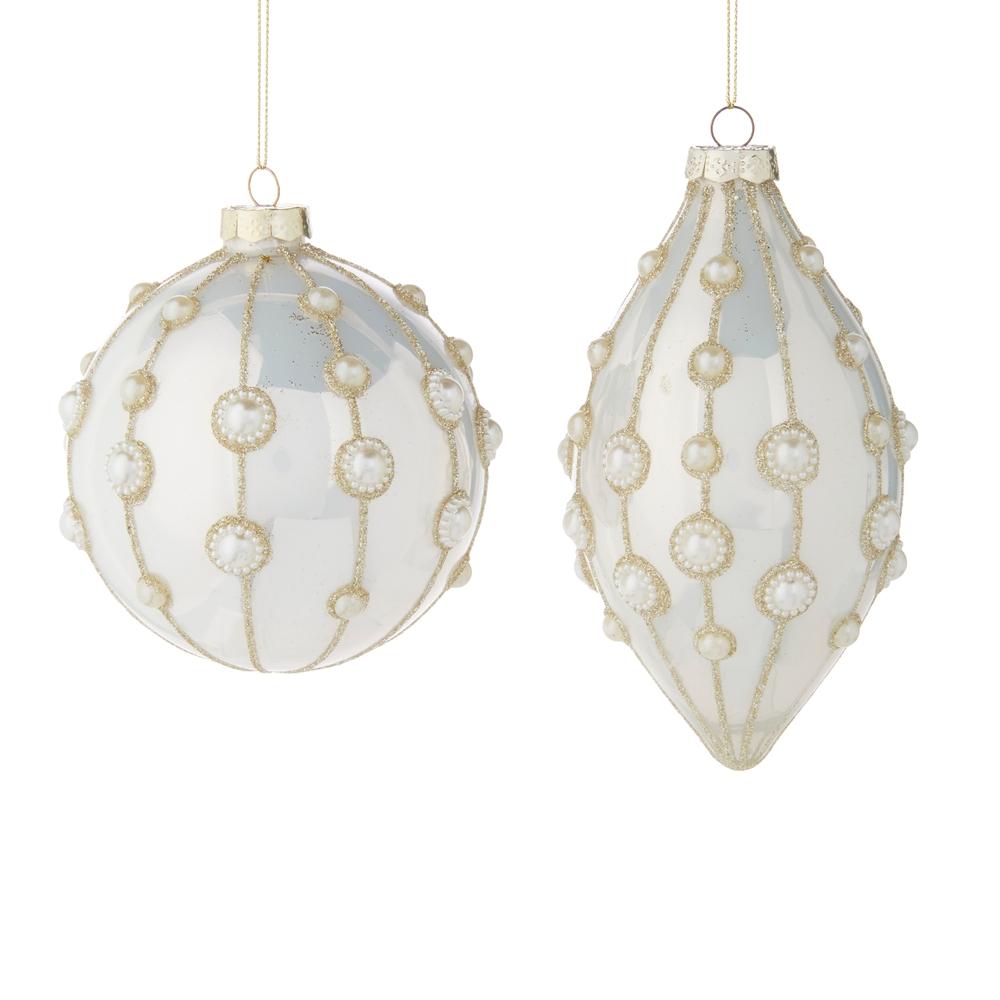 RAZ Imports 4" Pearl Embellished Ornament