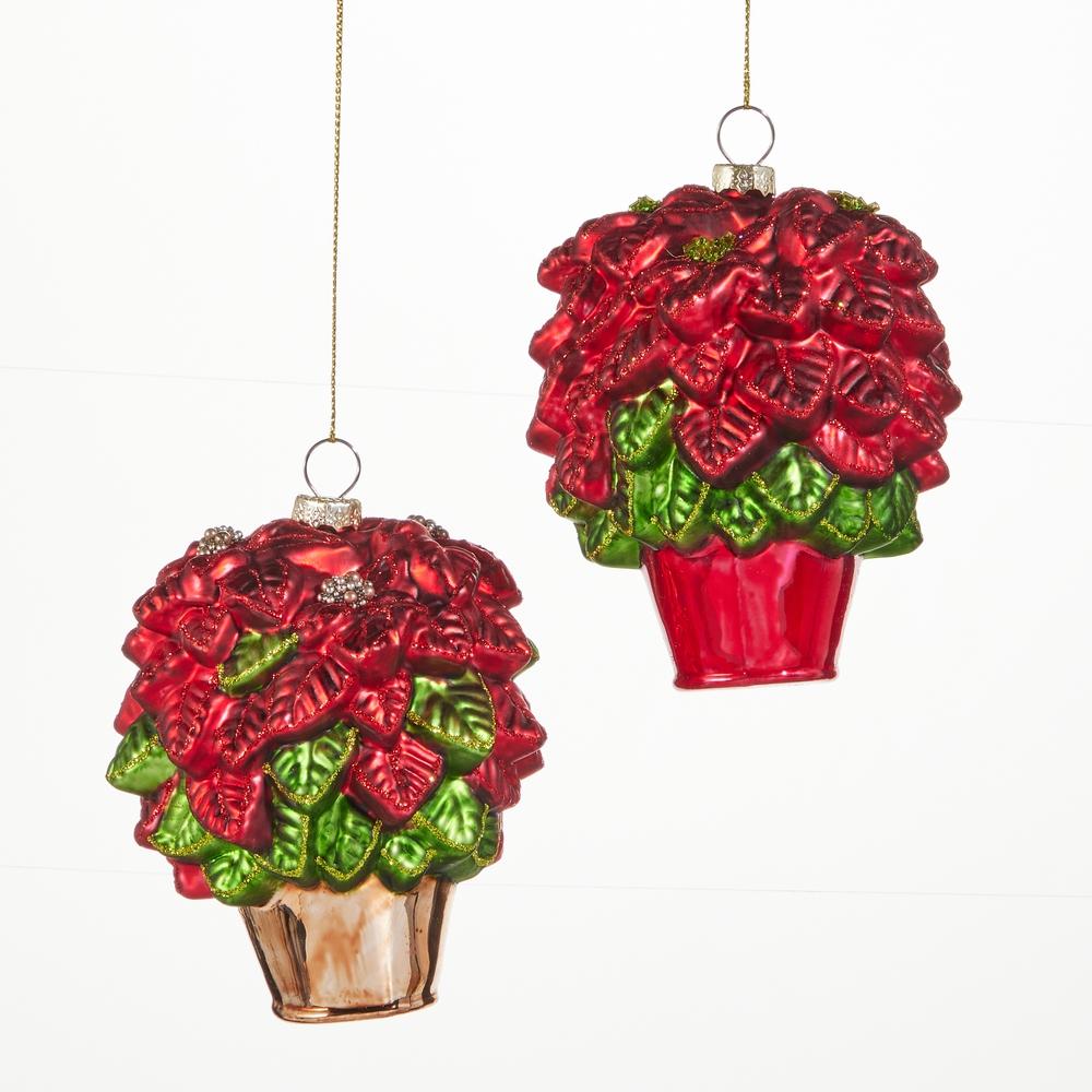 RAZ Imports 4" Poinsettia Ornament