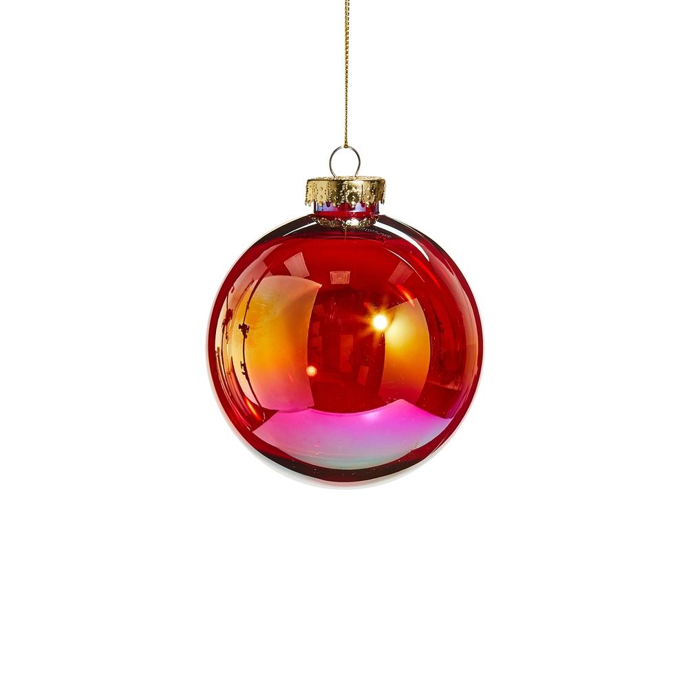 RAZ Imports 4" Red Seamless Iridescent Ball