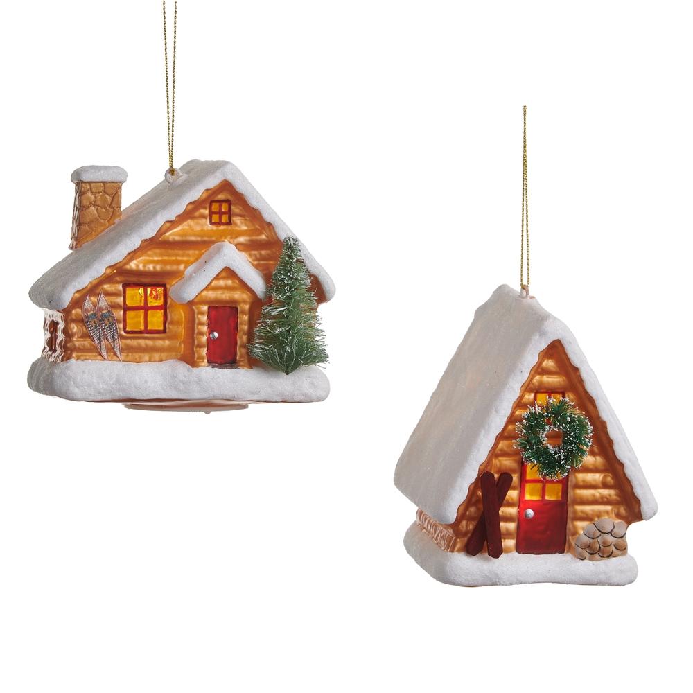 RAZ Imports 4" Ski Lodge Ornament