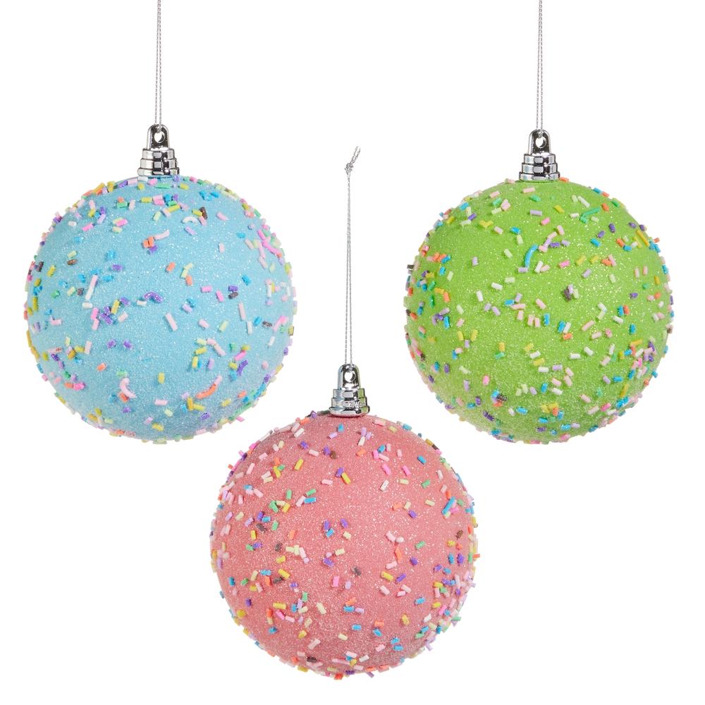 RAZ Imports 4" Sprinkled Ball Ornament