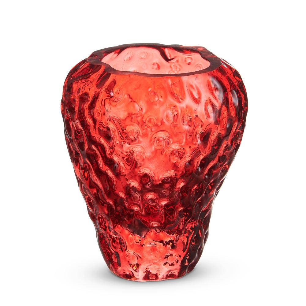 RAZ Imports 4" Strawberry Bouquet Vase