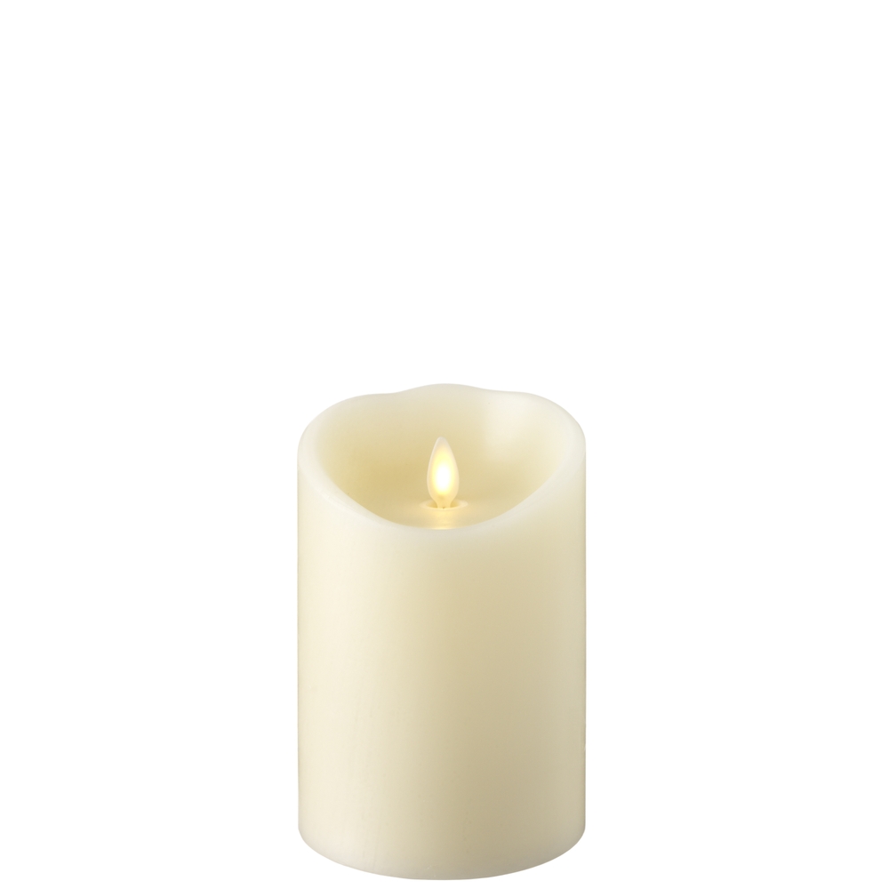 RAZ Imports 4" x 5.5" Push Flame Ivory Pillar Candle
