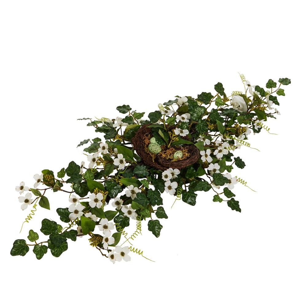 RAZ Imports 41.5" Nest Dogwood and Ivy Swag