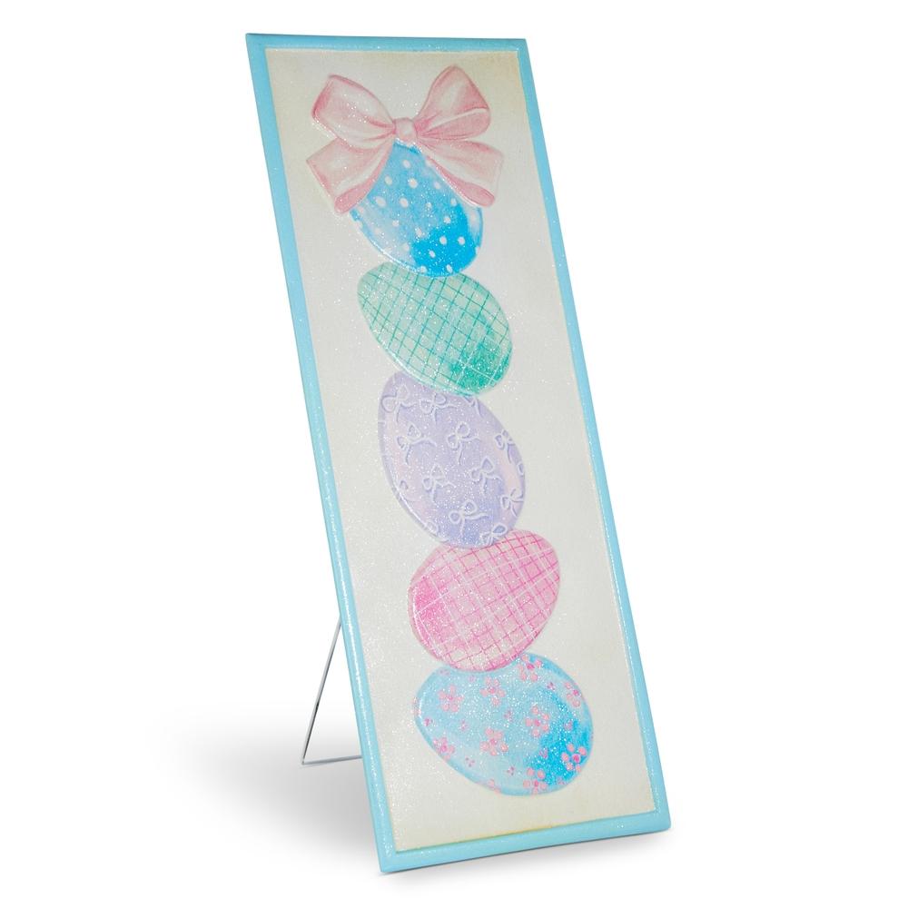 RAZ Imports 42" Pastel Eggscape Porch Sign