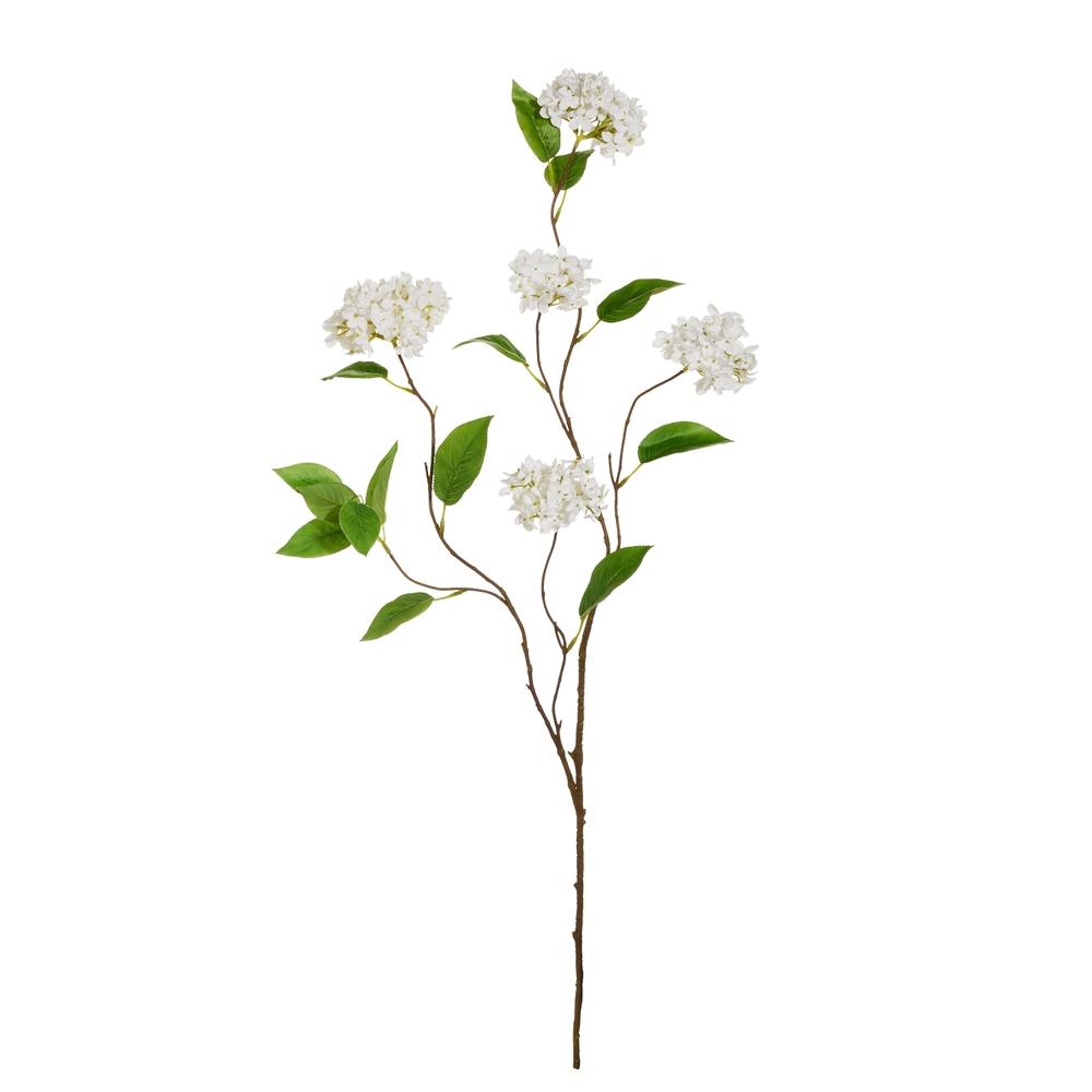 RAZ Imports 45" White Snowball Hydrangea Branch