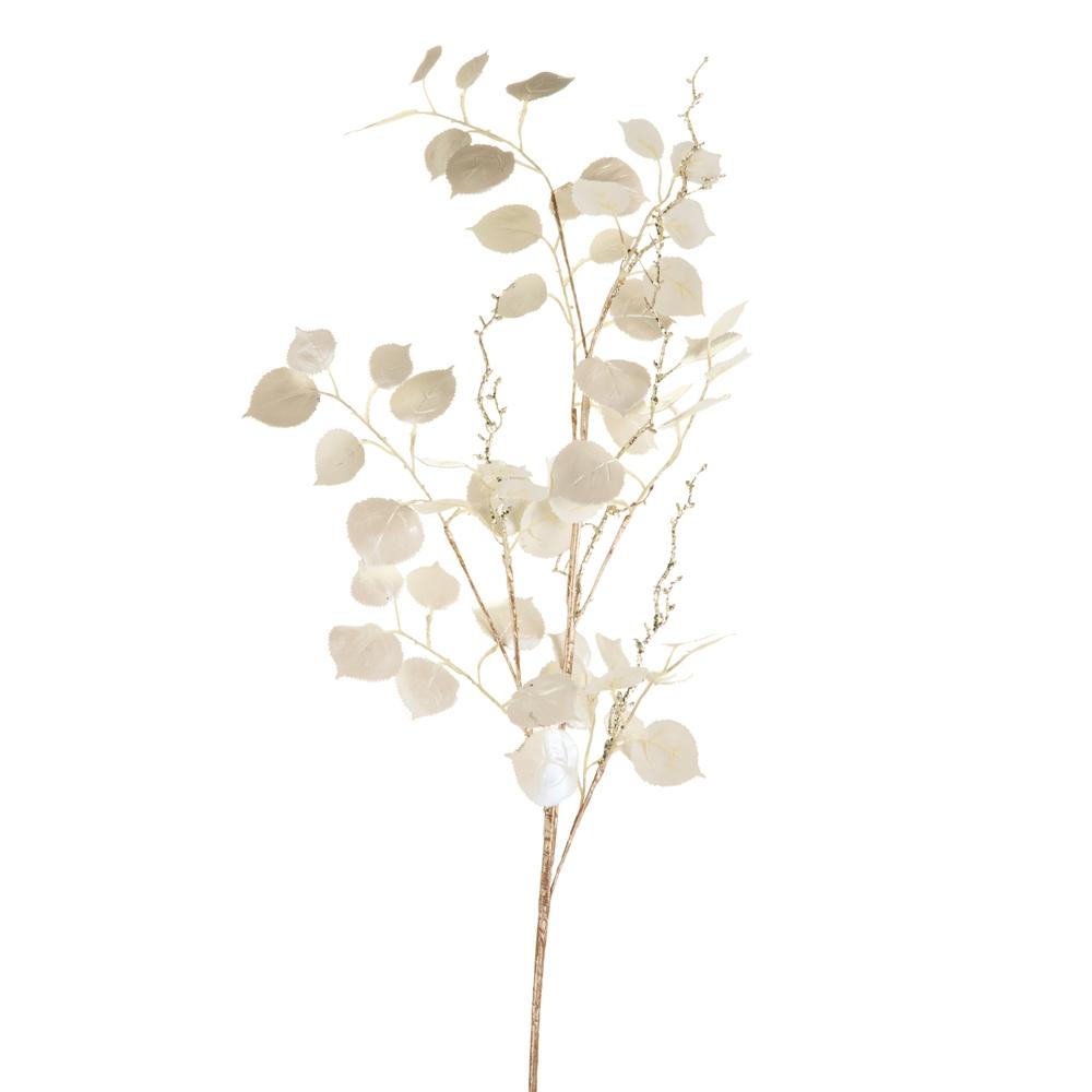 RAZ Imports 46" Ivory Metallic Leaf Branch