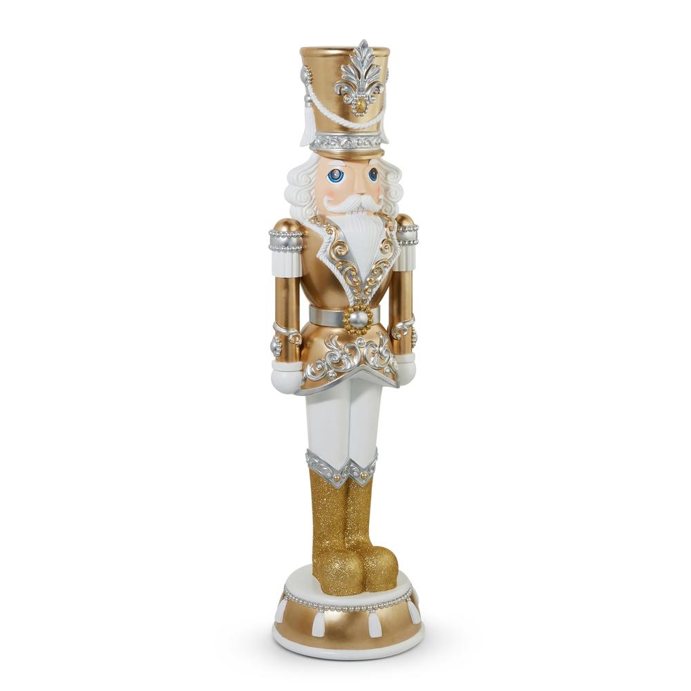 RAZ Imports 48" Gold and Silver Nutcracker