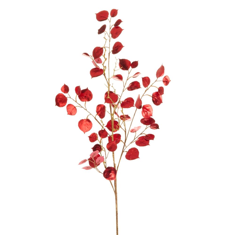 RAZ Imports 48" Red Metallic Leaf Branch