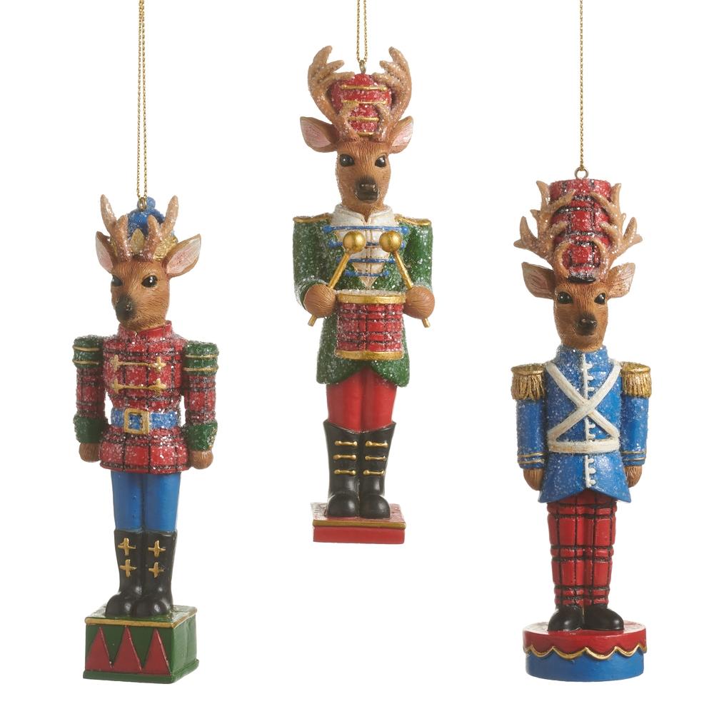 RAZ Imports 5.25" Deer Nutcracker Ornament