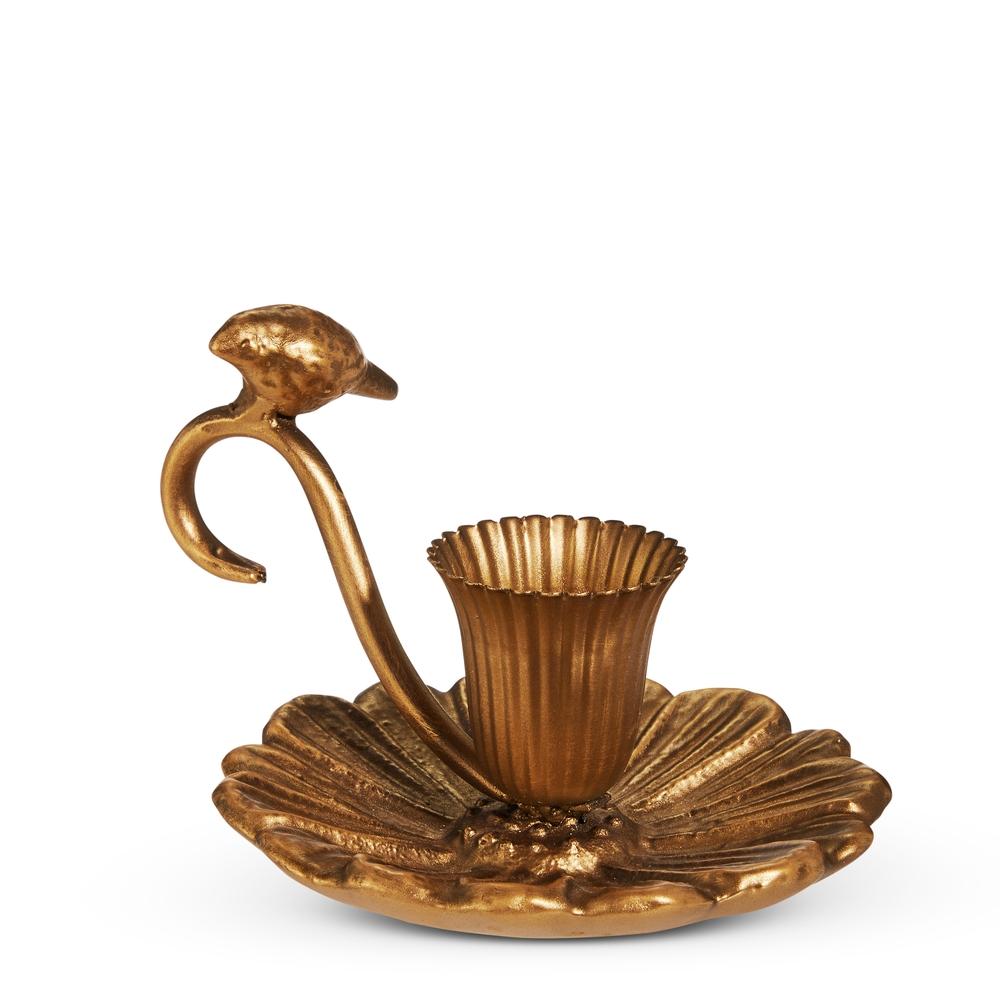 RAZ Imports 5.25" Gold Bird Candle Holder