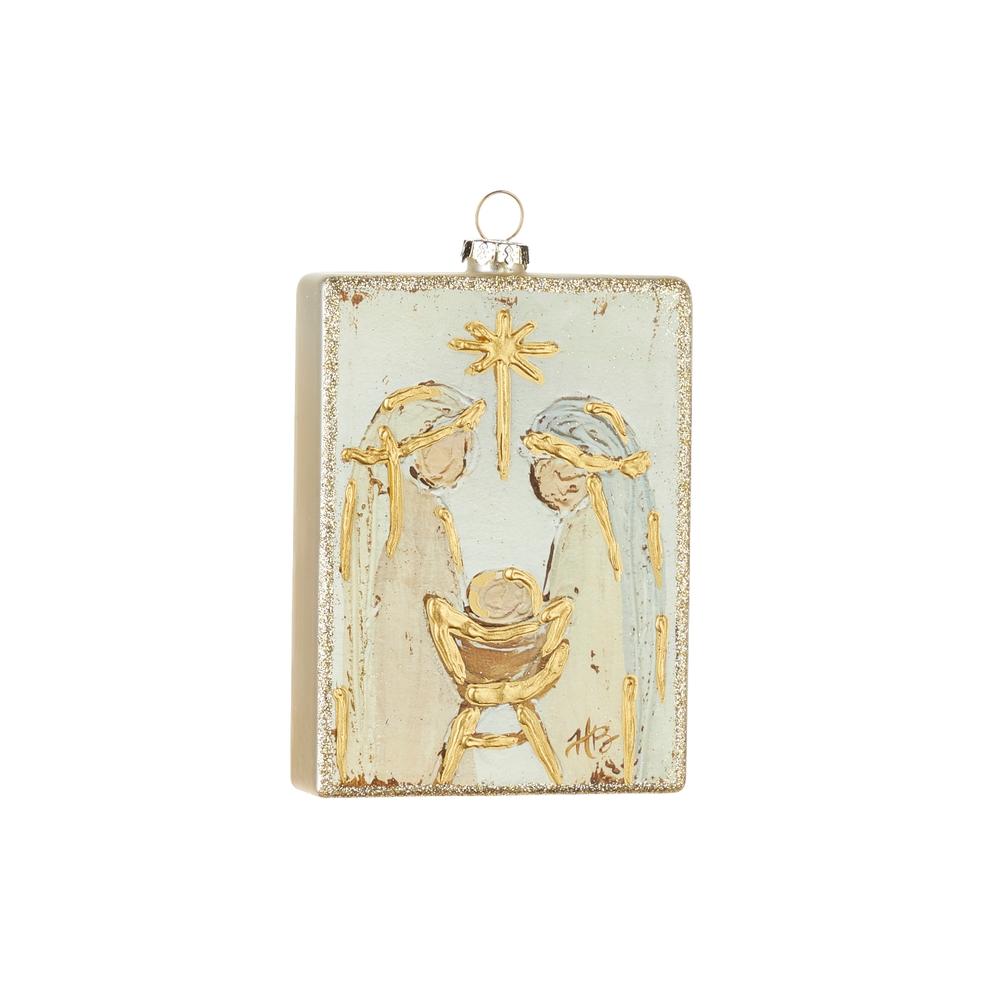 RAZ Imports 5.25" Holy Family Rectangle Ornament