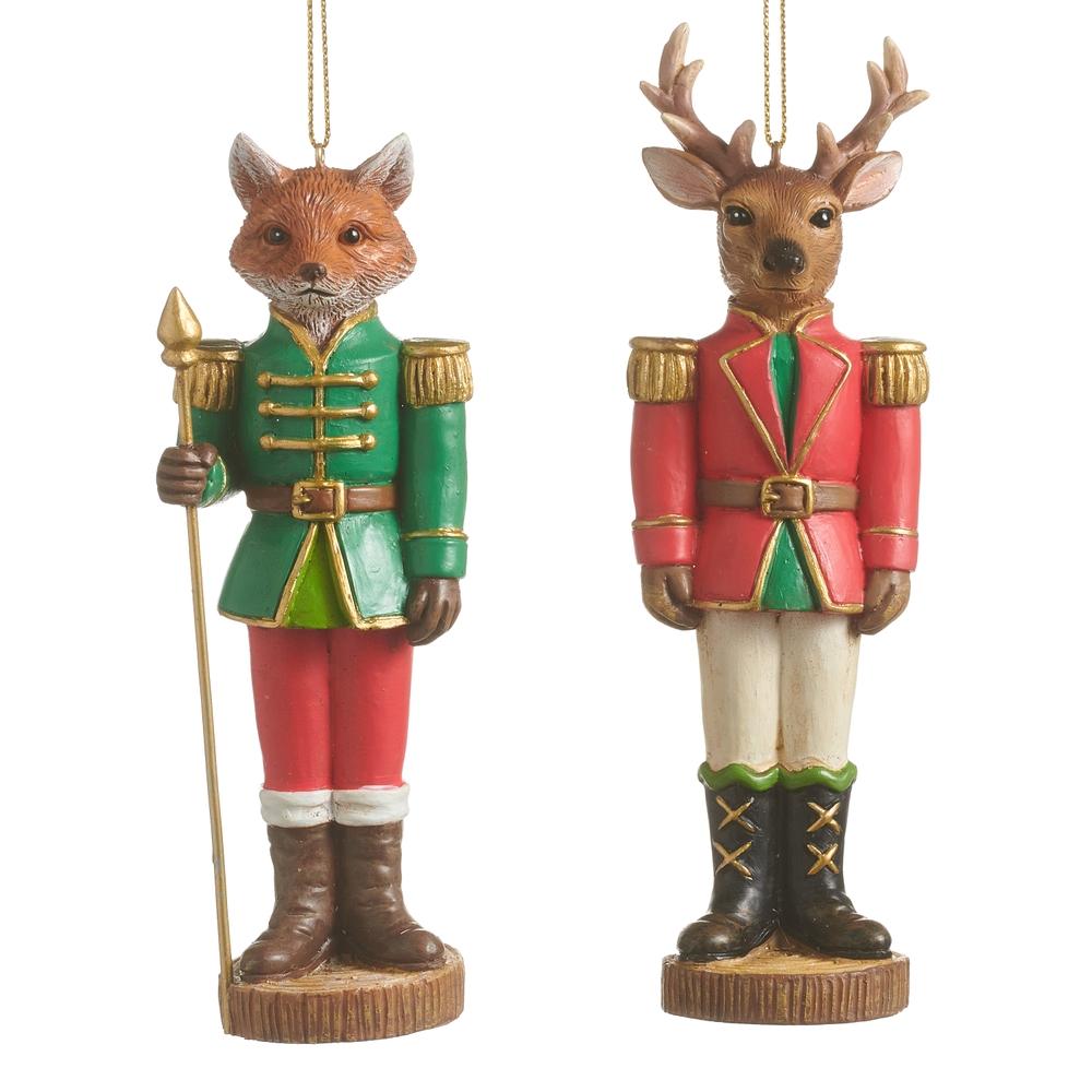 RAZ Imports 5.5" Fox and Deer Ornaments