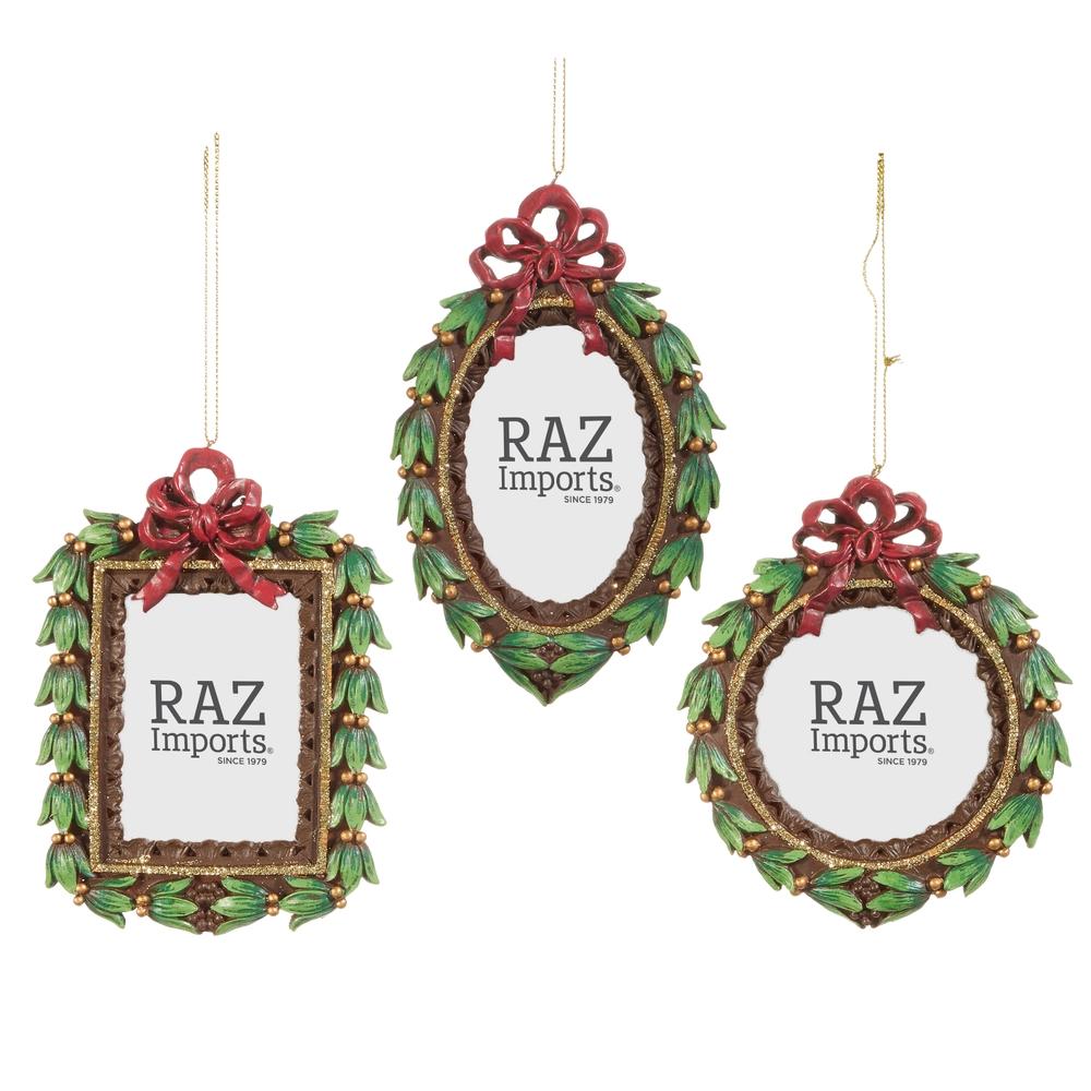 RAZ Imports 5.5" Frame with Bow Ornament