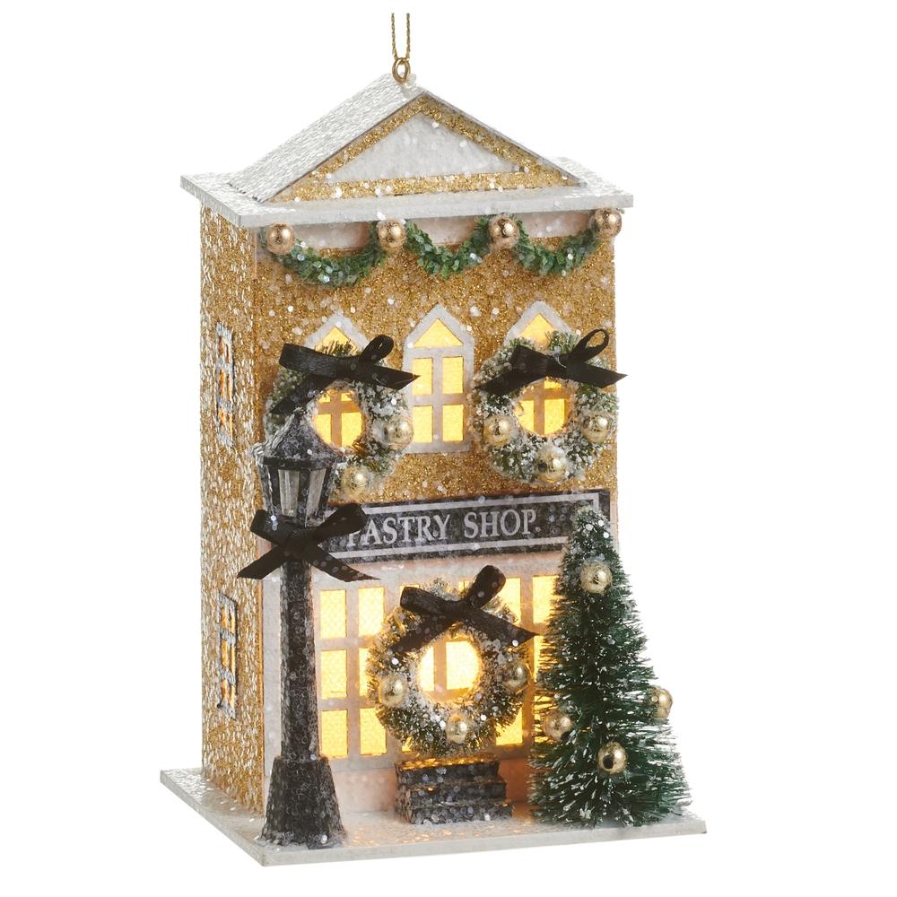RAZ Imports 5.5" Lighted Paper Pastry Shop Ornament