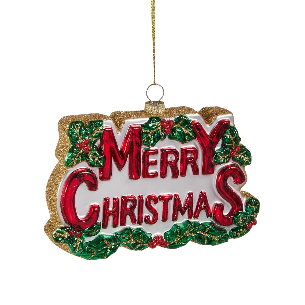 RAZ Imports 5.5" Merry Christmas Ornament