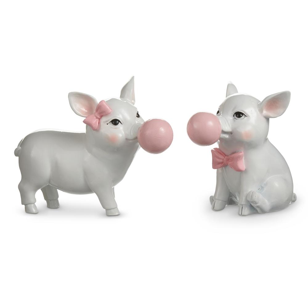 RAZ Imports 5.5" Piglet Blowing Bubble