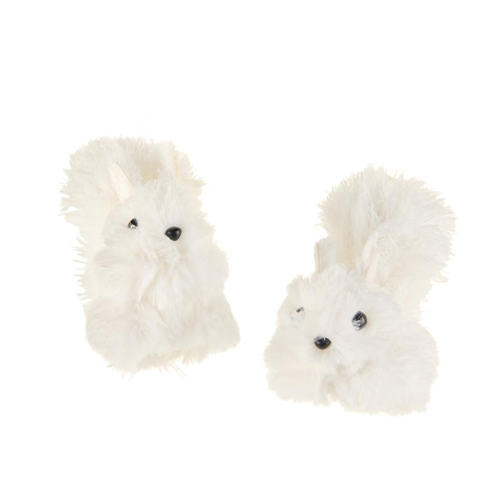 RAZ Imports 5.5" White Squirrel Ornament