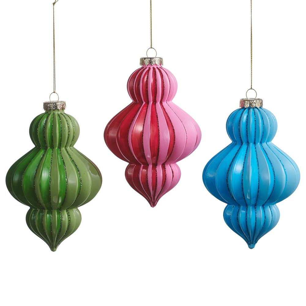 RAZ Imports 5.75" Pleated Finial Ornament