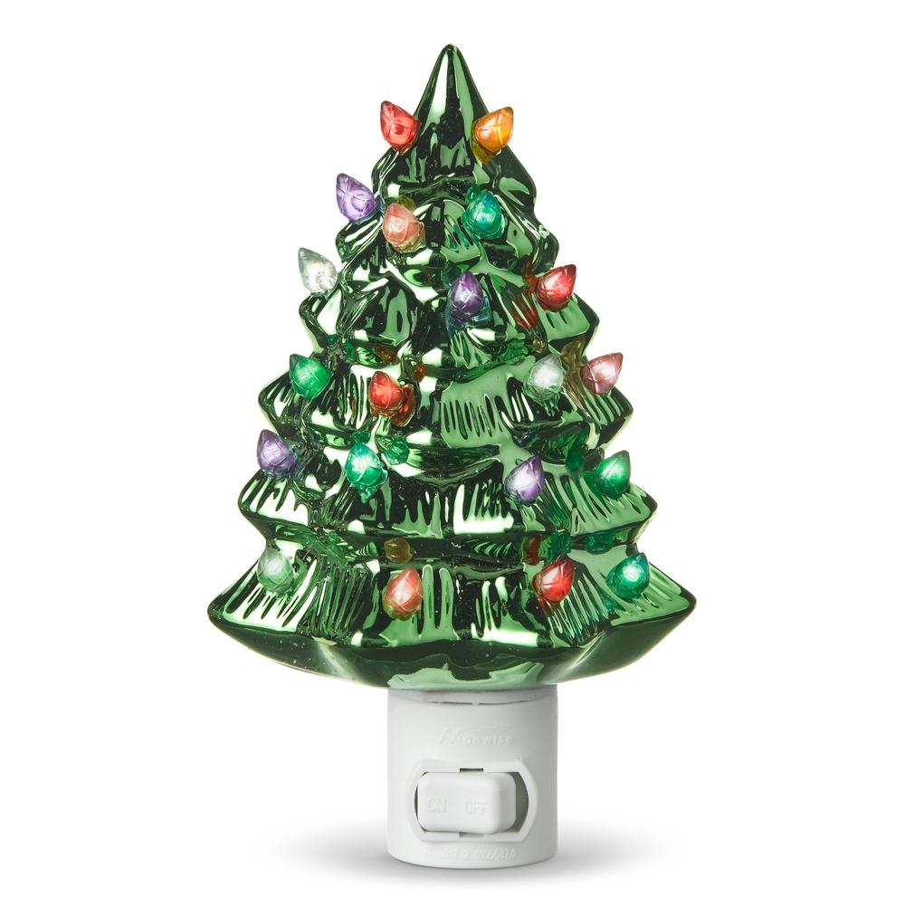 RAZ Imports 5.75" Vintage Metallic Tree Night Light