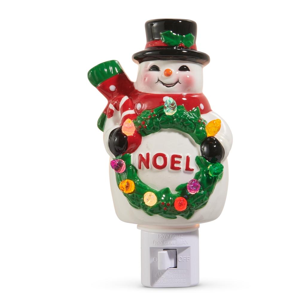 RAZ Imports 5.75" Vintage Snowman Night Light