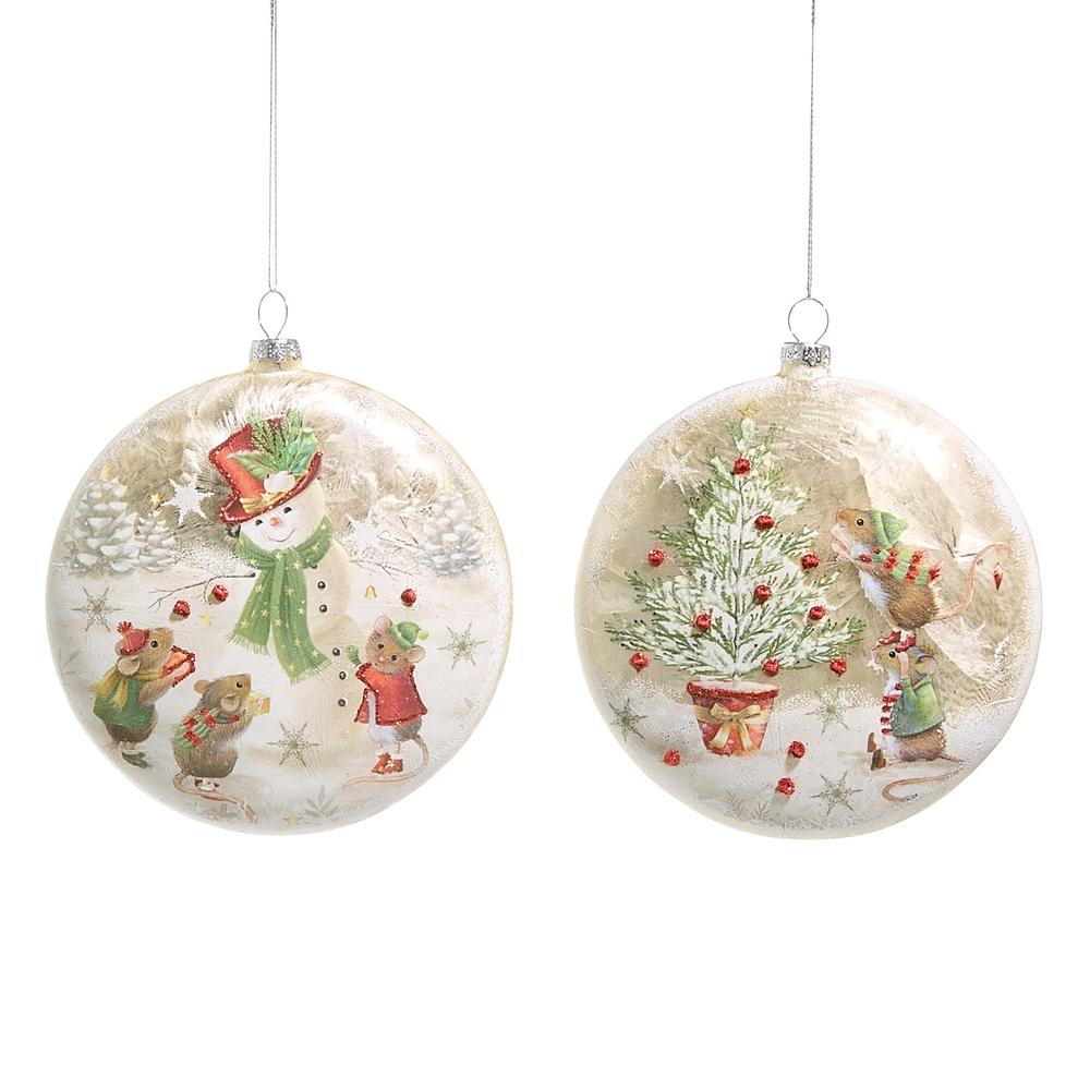 RAZ Imports 5" A Very Mouse Christmas Disc Ornament